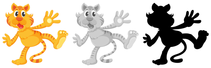 set,collection,tiger,character,illustration,vector,animal,cartoon,cute,wild,isolated,cat,wildlife,design,drawing,mammal,art,funny,grey,silhouette,happy,symbol,graphic,picture,clipart,clip-art,clip,background,image,nature