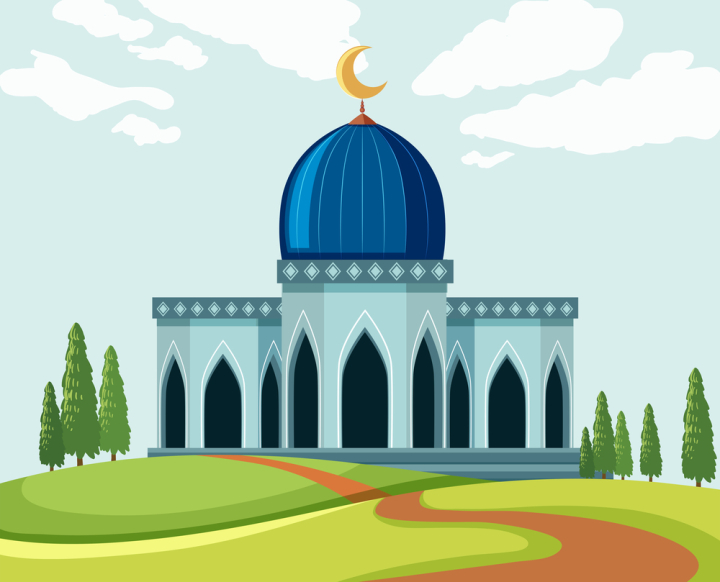 mosque,vector,islam,muslim,islamic,illustration,arabic,religion,background,design,building,culture,celebration,traditional,holy,religious,beautiful,moon,white,landscape,nature,tree,graphic,picture,clipart,clip-art,clip,art,drawing,image
