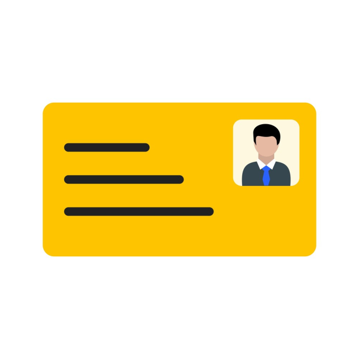 Identification card icon. Id card icon in flat style. Vector illustration  Stock Vector