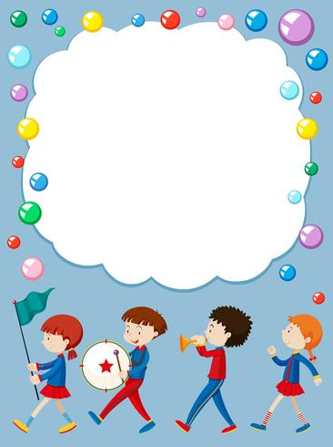 kids,child,young,youth,childhood,student,pupil,character,banner,sign,board,blank,empty,border,template,design,artistic,writing,note,bubble,band,musical,instruments,drum,trumpet,marching,illustration,graphic,picture,clipart