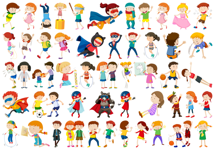 mix,play,eat,learn,exercise,boy,girl,kids,children,fishing,dog,football,character,cartoon,vector,illustration,cute,happy,design,funny,fun,isolated,drawing,animal,graphic,smile,people,education,cheerful,student