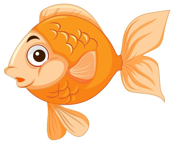 Cute sea fish. Vector cartoon character in ocean. Tropical fish