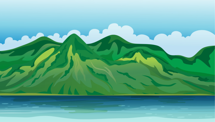 illustration,drawing,image,graphic,gift,nature,natural,resource,pure,far,faraway,nowhere,horizon,sea,ocean,calm,peacfeul,relaxing,deep,blue,green,mountain,hills,high,sky,clear,clouds,scene,scenery,color