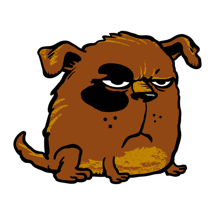 Free: Angry dog cartoon vector illustration 