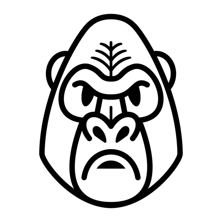 angry,animal,ape,beast,big,cartoon,dangerous,face,gorilla,head,huge,illustration,isolated,king,kong,logo,lowland,male,mammal,mascot,monkey,muscle,power,primate,silverback,sports,strong,symbol,wild,wildlife