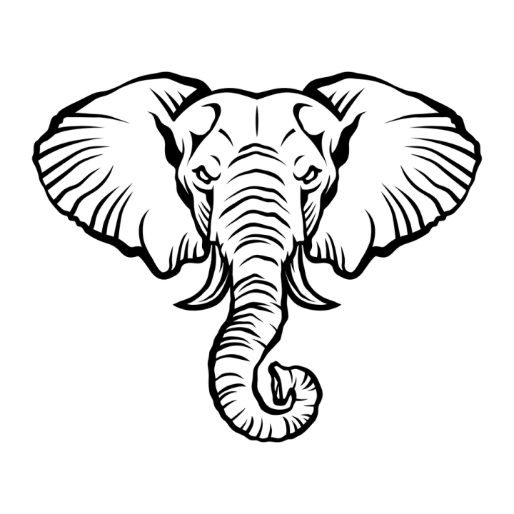 Free: Angry cartoon elephant illustration 