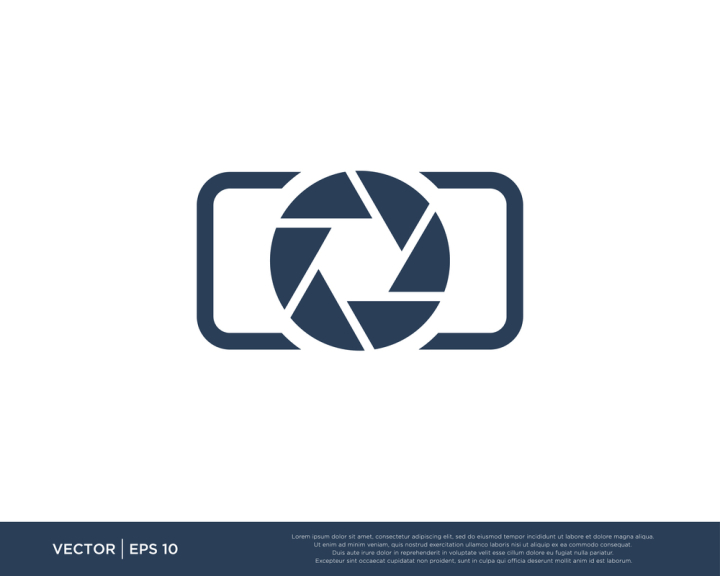 camera shutter logo vector