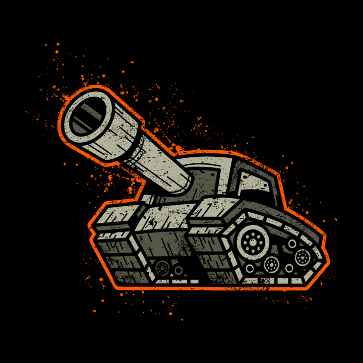 Free: Cartoon Army Tank Machine with Big Cannon Ready to Fire vector  illustration 