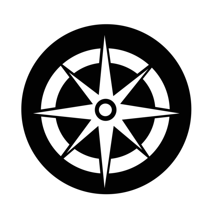 icon,compass,star,north,vector,graphic,aiming,adventure,nautical,map,travel,latitude,arrow,sign,south,course,symbol,location,circle,guide,windrose,east,discovery,explore,explorer,traditional,equipment,illustration,cartography,world