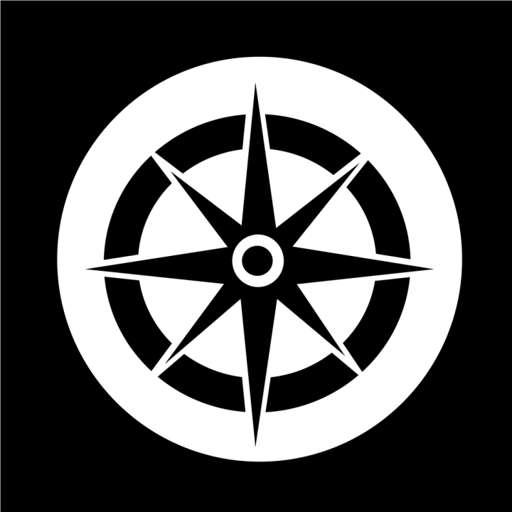 icon,compass,star,north,vector,graphic,aiming,adventure,nautical,map,travel,latitude,arrow,sign,south,course,symbol,location,circle,guide,windrose,east,discovery,explore,explorer,traditional,equipment,illustration,cartography,world
