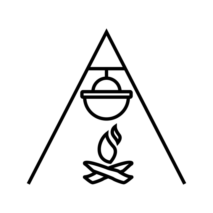 icon,vector,design,illustration,iconic,camp,camping,camping icon,line,line black,line black icon,line icon,cooking food,cooking,food,fire,graphic,flat,glyph,sign,outline,linear,symbol,food icon,picnic icon,basket icon,picnic,basket,designing,black icon