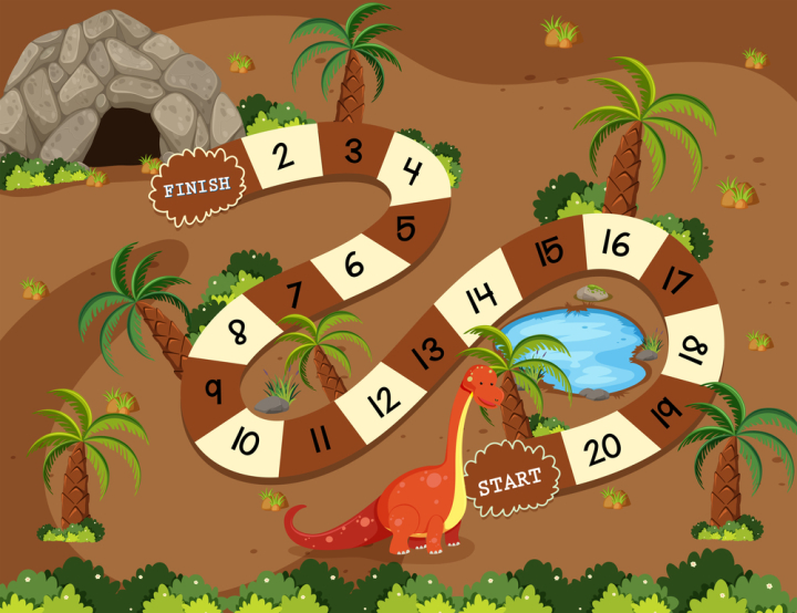 start,finish,template,game,board,vector,illustration,design,play,background,icon,symbol,isolated,graphic,object,entertainment,path,way,step,cave,stone,nature,dinosaur,animal,cartoon,monster,reptile,cute,prehistoric,jurassic