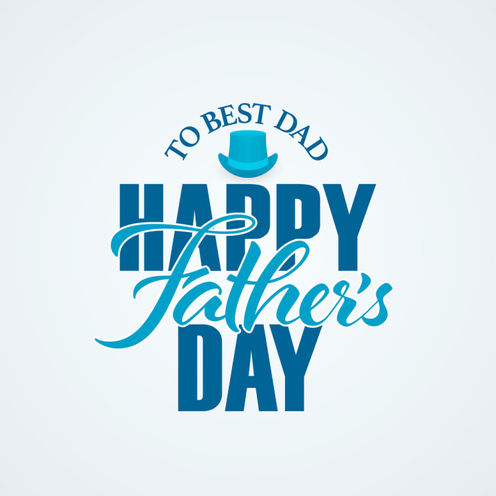 Father's day text with cap - Digital Download