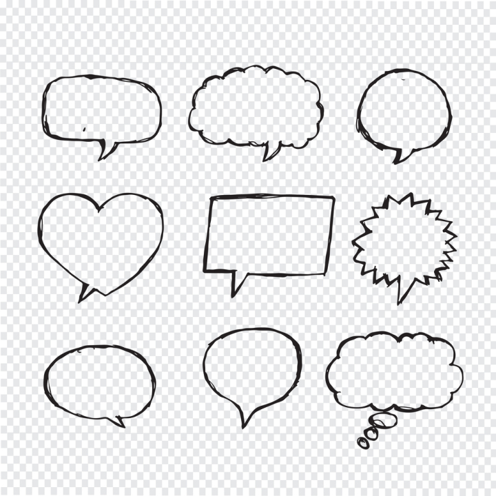 Speech Bubble in Comic Doodle Style. Message Cloud Sketch Stock Vector -  Illustration of cloud, book: 264515448