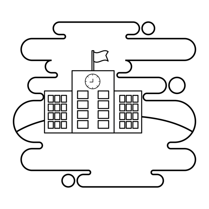 school,building,facade,landscape,nature,scene,structure,academic,architecture,educate,construction,campus,primary,knowledge,illustration,vector,design,highschool,high,elementary,public,college,education,city,exterior,learn,flag,university,symbol,middle