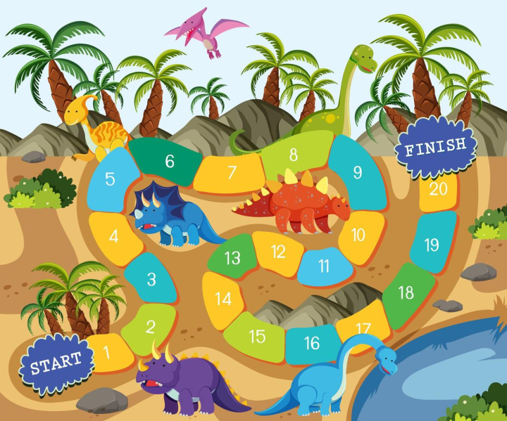 template,game,vector,board,illustration,design,graphic,background,play,symbol,icons,concept,sign,design elements,horse,colourful,start,finish,dino,dinosaur,flat design,tree,way,path,picture,clipart,clip,art,drawing,image
