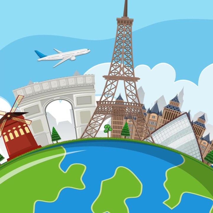 architecture,attraction,background,building,cathedral,city,cityscape,exterior,paris,london,windmill,arc de triomphe,louvre,palace,map,earth,airplane,tower,eiffel,globe,amsterdam,sky,cloud,landmark,illustration,isolated,sightseeing,graphic,picture,clipart