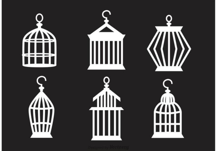 Free: Set Of Vintage Bird Cage Vector 