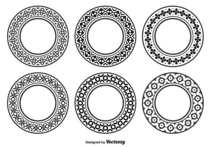 Free Vectors | Drawing of shapes (circles, triangles, squares) - monochrome
