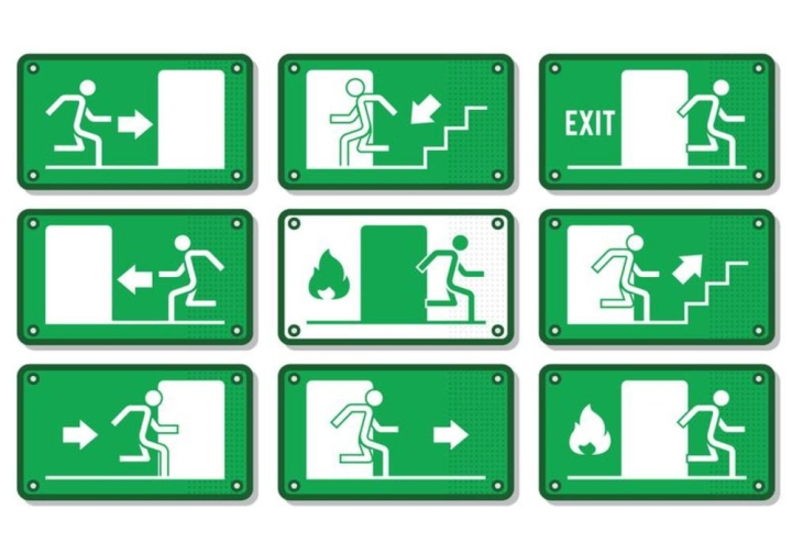 Emergency Exit Sign - Nohat - Free for designer