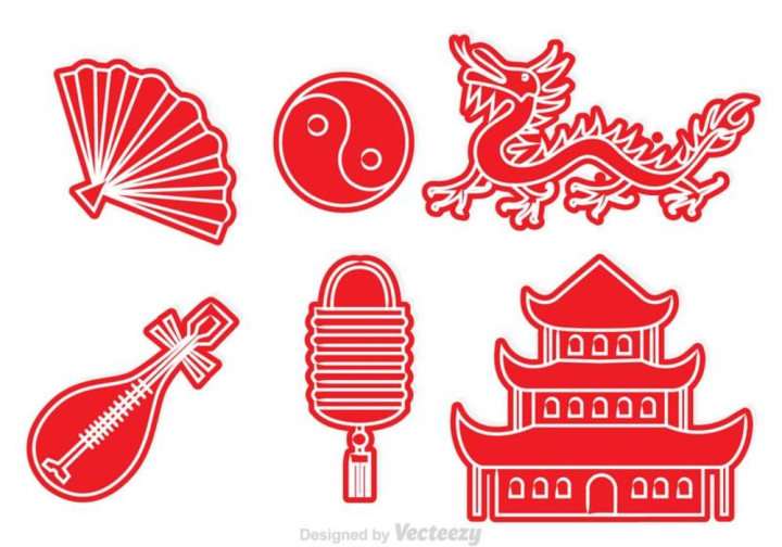 asian,temple,chinese,culture,traditional,old,dragon,lampion,ying yang,fan,music,string,red,chinese temple,china,asia,oriental,art,illustration,vector,background,east,decoration,building,symbol,festival,celebration,ancient,graphic,chinese new year