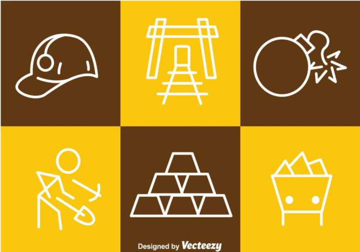 gold,mine,gold mine,mining,miner,mineral,work,worker,item,element,hat,cave,rail road,bomb,dig,shovel,golden,gold rush,industry,rush,icon,industrial,west,illustration,vector,treasure,tool,helmet,isolated,money