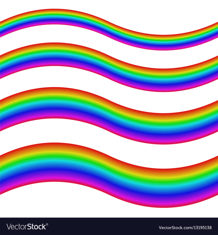 Rainbow Ribbon Vector Vector Art & Graphics