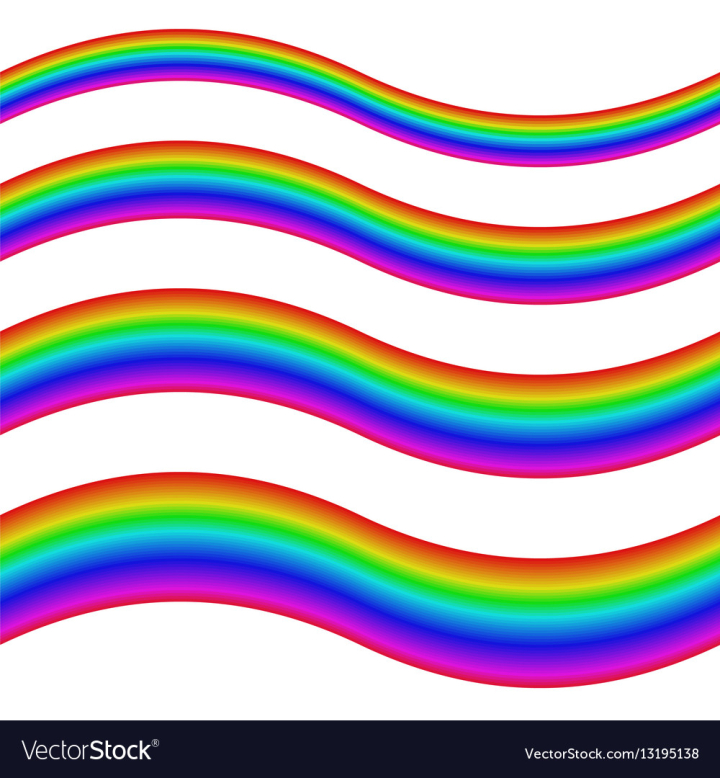 Free: Graphic element set - rainbow striped ribbons vector image