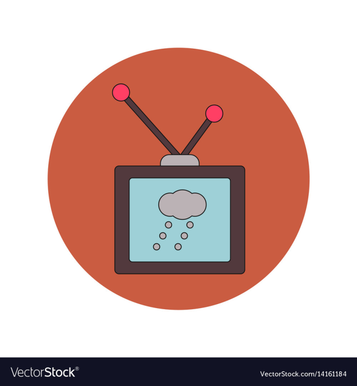 Free: In flat design of tv weather vector image - nohat.cc