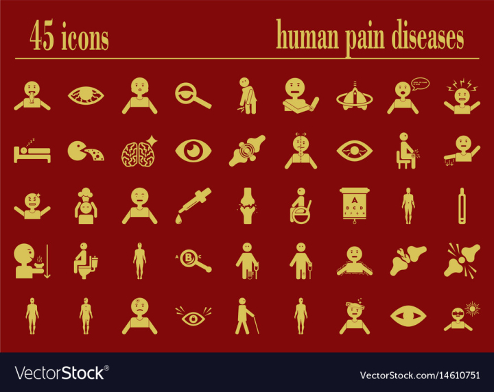 Free Body pain and general human illness symptoms vector image nohat.cc