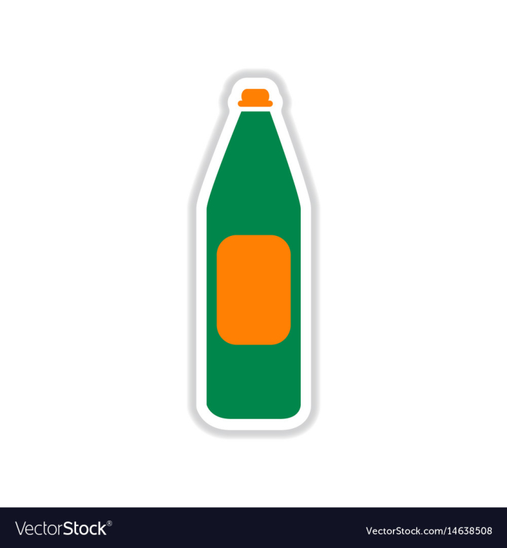 Plastic clear water bottle with and without label Vector Image