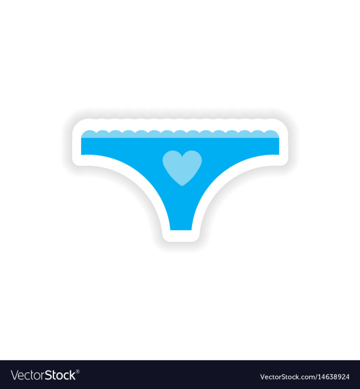 Funny female panties of different kinds. Stock Vector