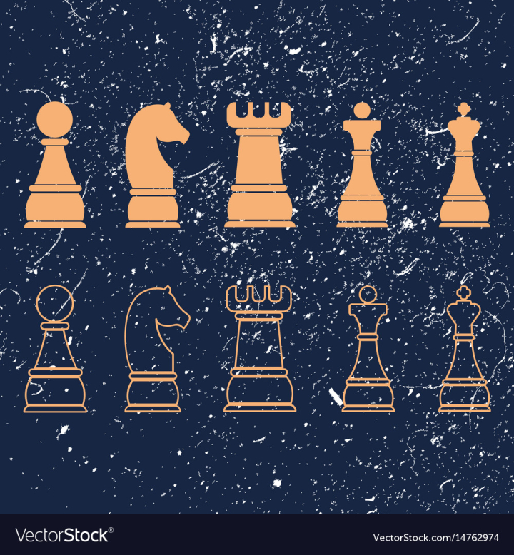 Placement of Pieces on a Chess Board Stock Vector - Illustration