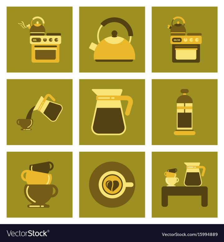 Free Vectors  Yellow coffee maker icon