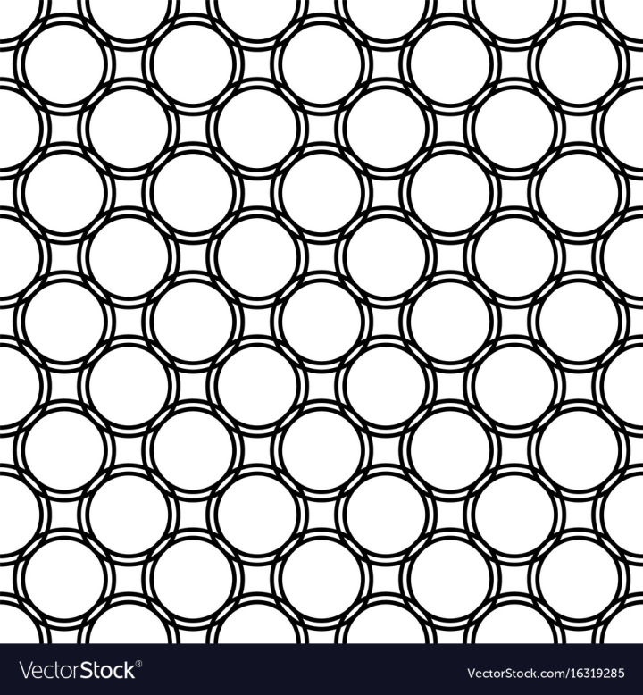 Abstract monochrome hexagon mesh pattern seamless background vector  illustration. Stock Vector