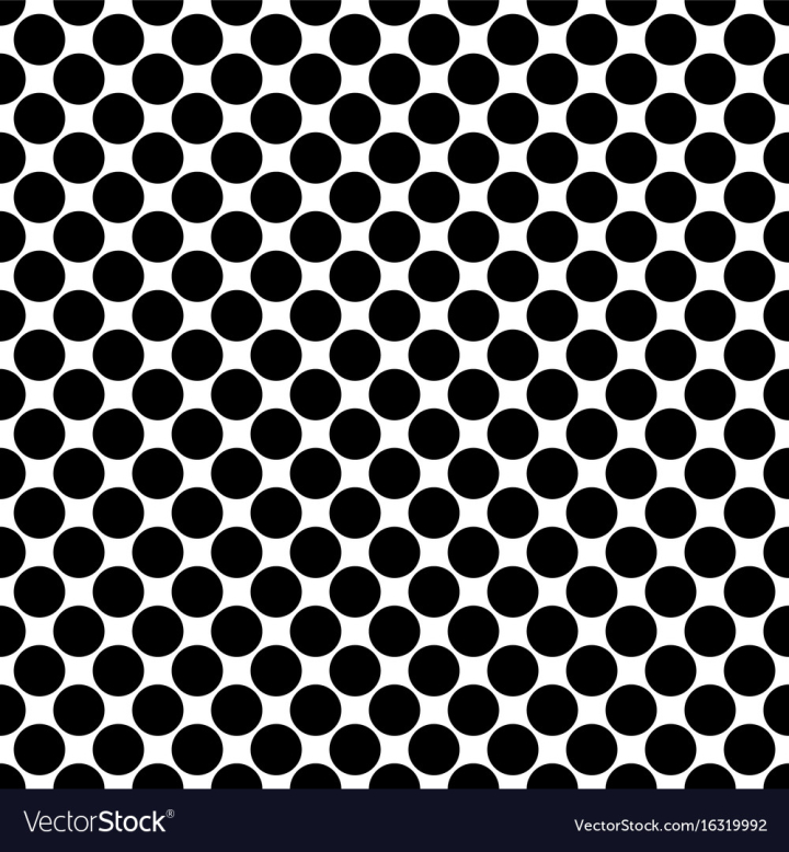 Dotted pattern black repeat dots on white Vector Image