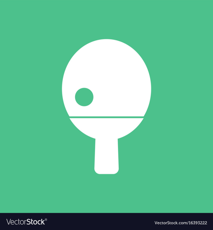 Pingpong or table tennis isolated icon sport game Vector Image