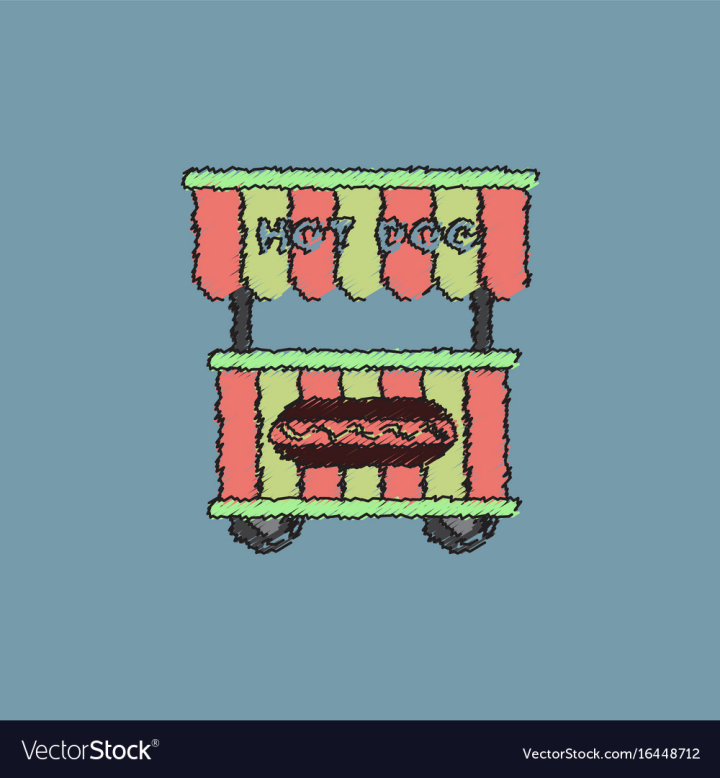 Free: Fast food hot dog cart and street hot dog cart vector image ...