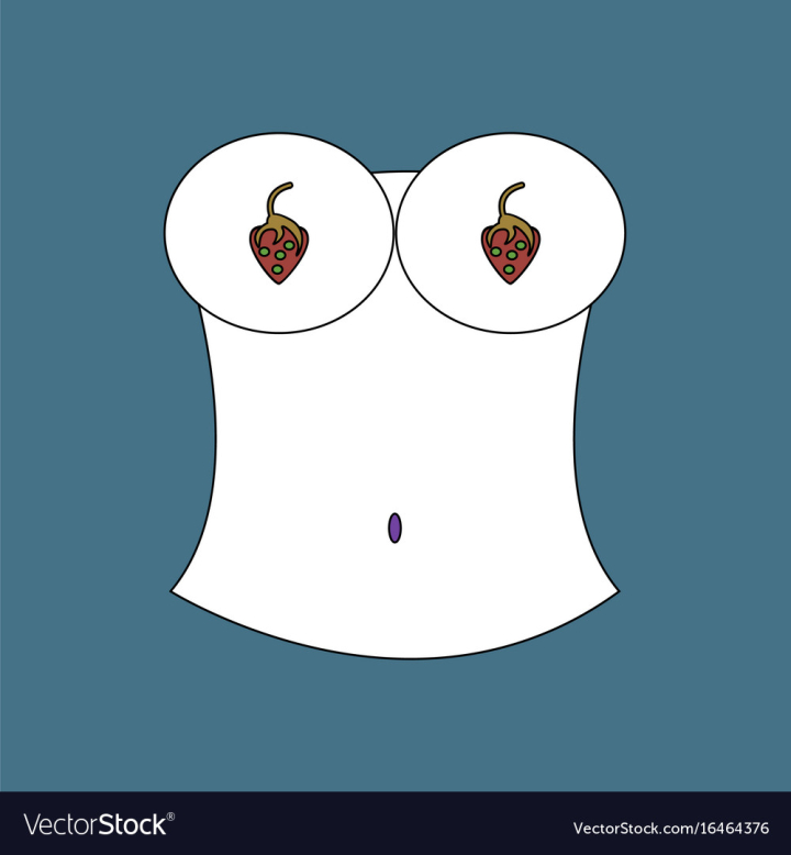 Free: Flat icon design collection boobs and strawberry vector image 