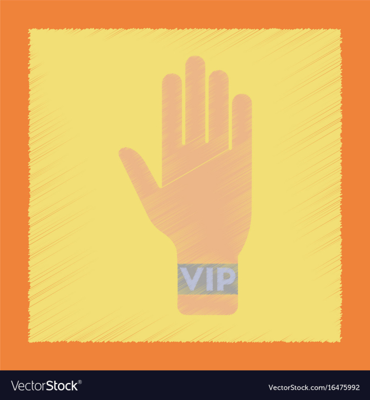 Free: Flat shading style icon hand vip vector image 