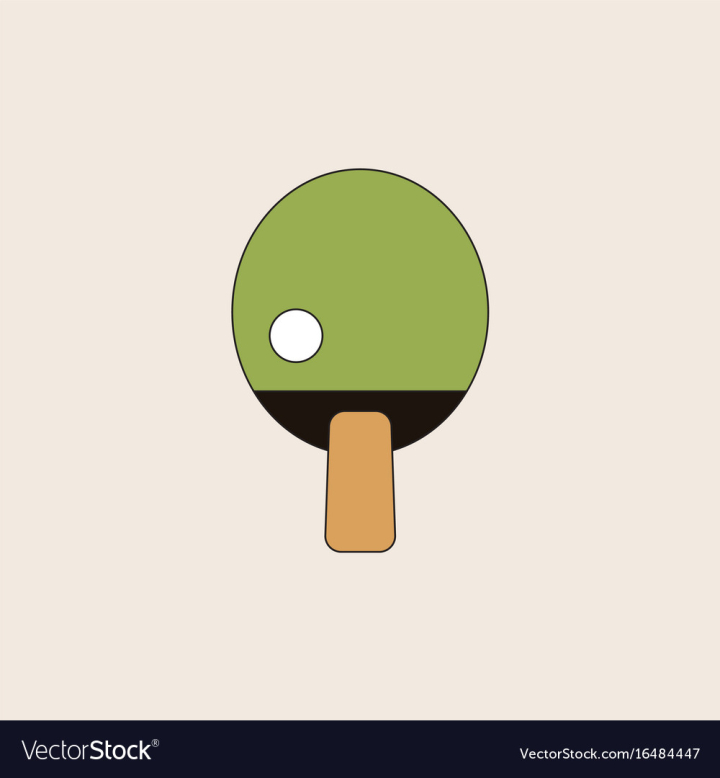 Pingpong or table tennis isolated icon sport game Vector Image