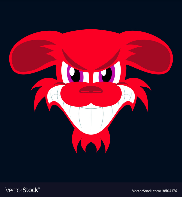 Free: Flat icon on theme evil animal angry dog vector image 