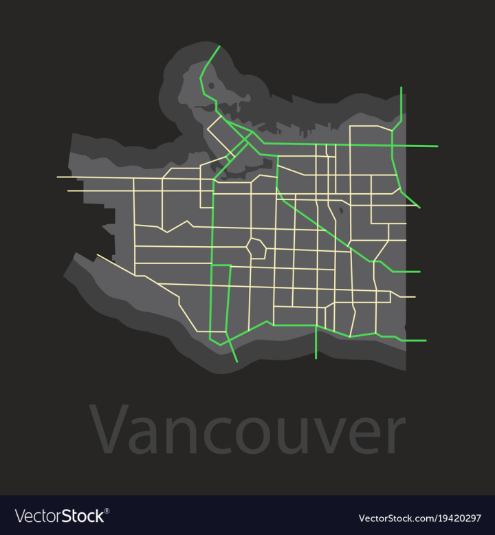 Free: Vancouver city plan detailed flat map vector image - nohat.cc