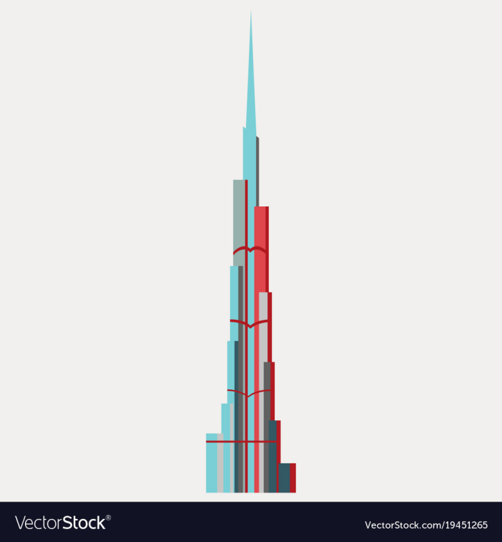 Free: Burj khalifa tower icon uae dubai symbol gray vector image 