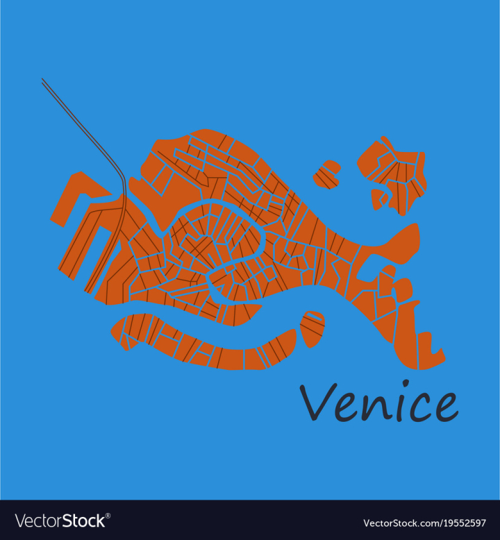Free: City map of venice with well organized separated vector image ...