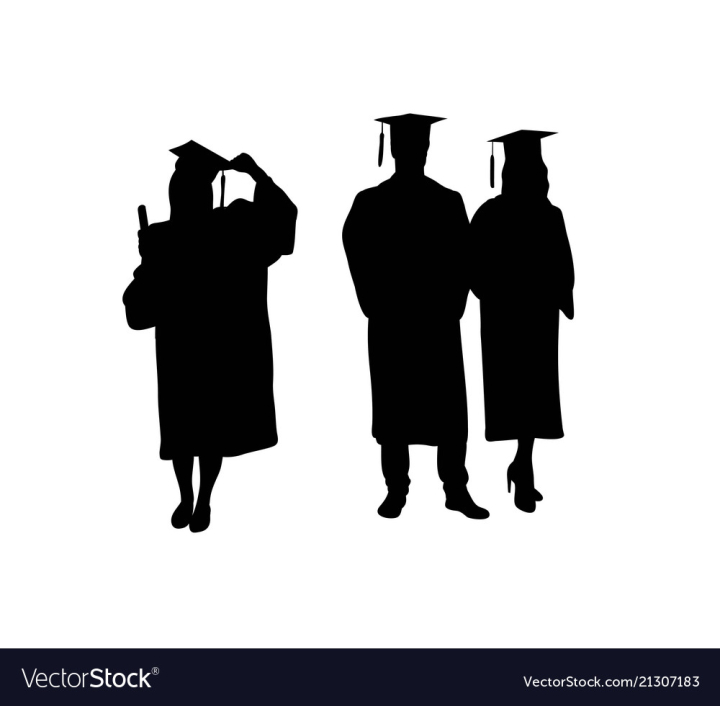 graduate silhouette free vector
