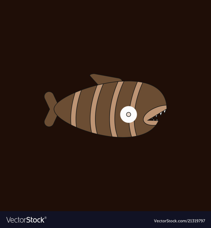 Free: Cute cartoon piranha with sharp teeth vector image 