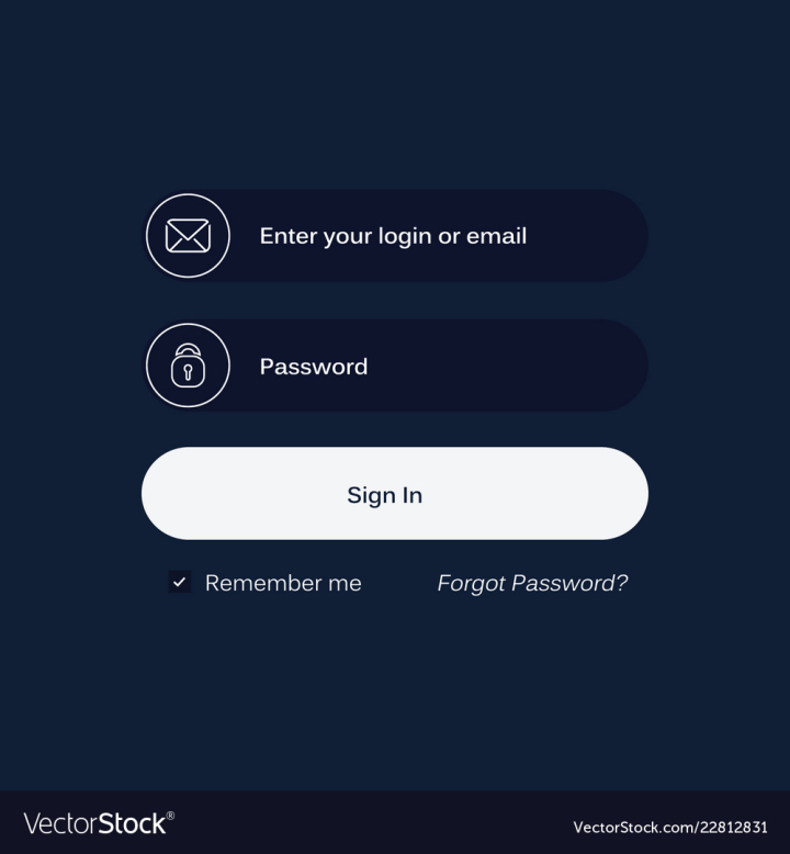 Free: Login form ui design for website and mobile apps vector image ...