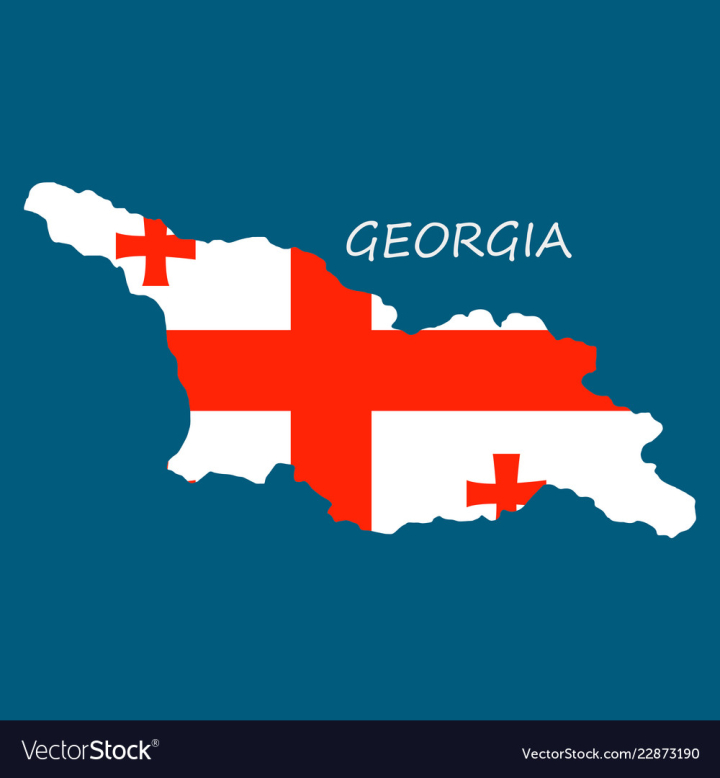 Neon White Georgia Map Borders Outline Background Wallpaper Stock