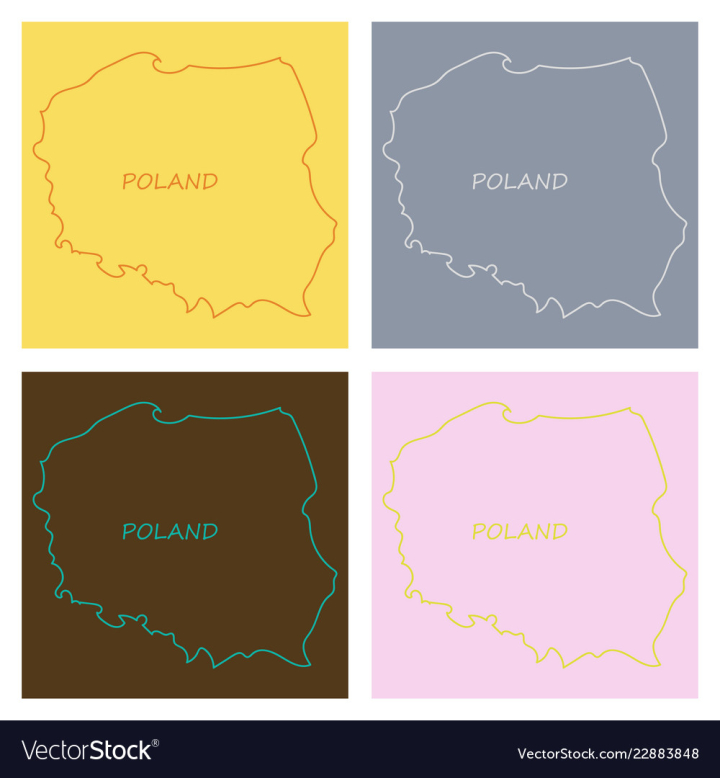 Free: Map and flag of poland vector image 